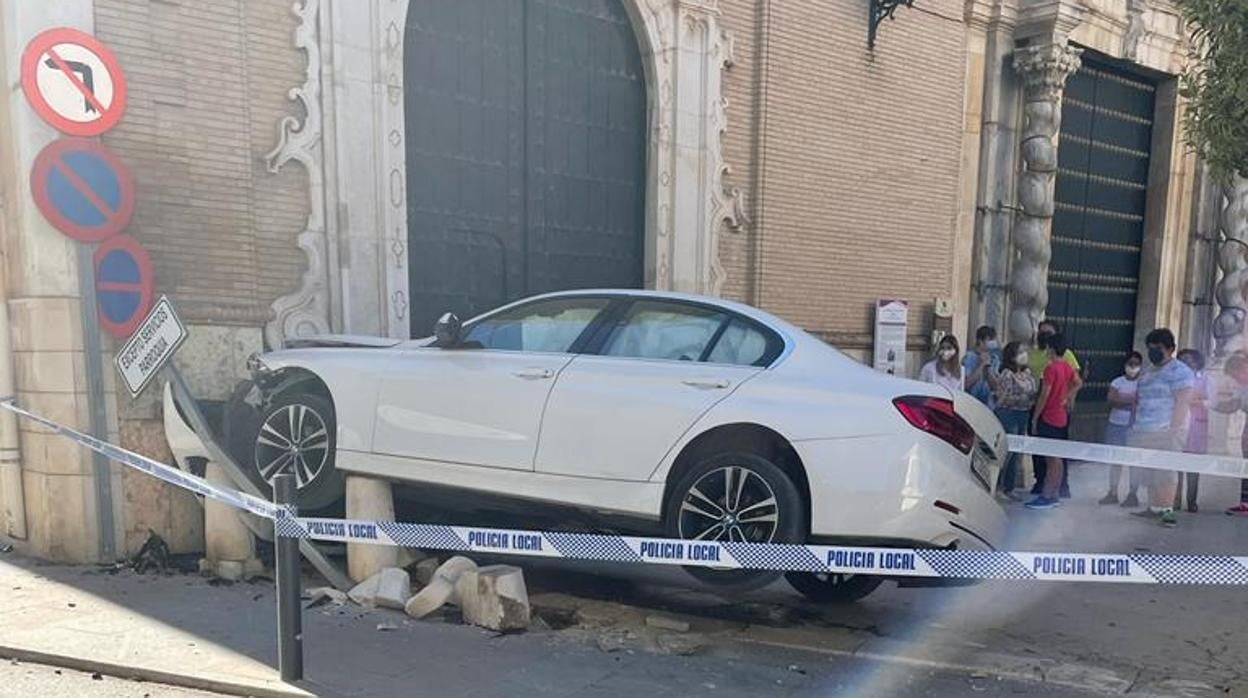 Imagen del accidente tras la colisión