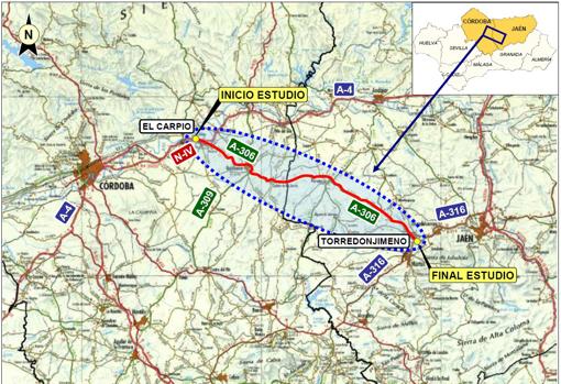 La Junta de Andalucía licita las obras de una primera fase de arreglo de la A-306 entre Córdoba y Jaén