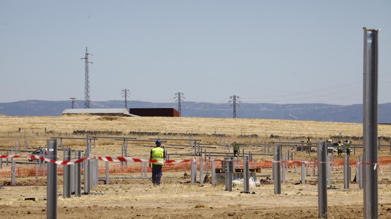 Terrenos en los que se está construyendo la planta de energía circular de Covap