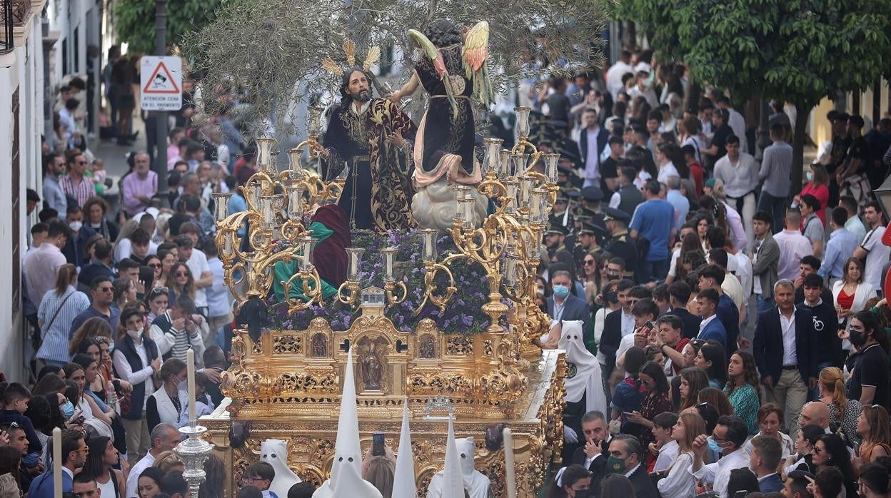 El Señor de la Oración en el Huerto, el pasado Domingo de Ramos en procesión