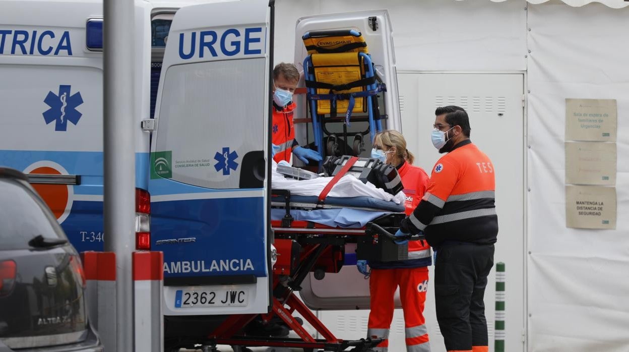 Profesionales sanitarios realizan un ingreso en el hospital Reina Sofía