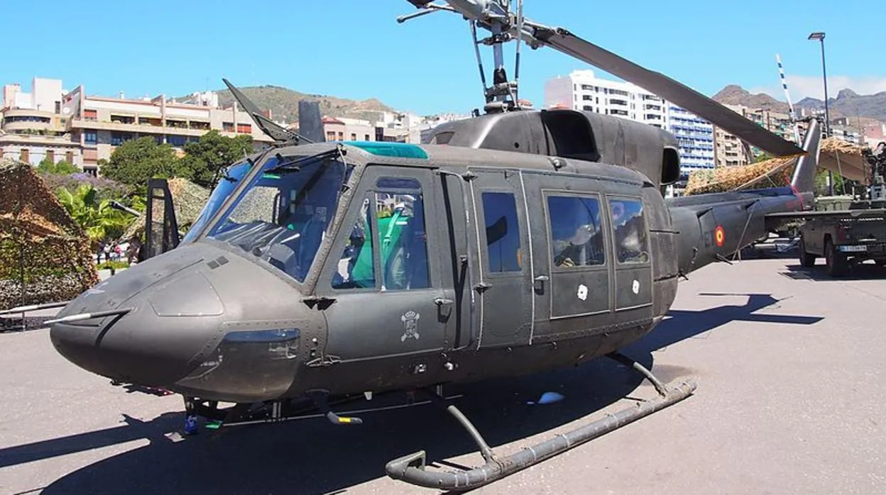 El modelo de helicóptero AB-212 del Ejército de Tierra para el que ha sido contratada Pegasus