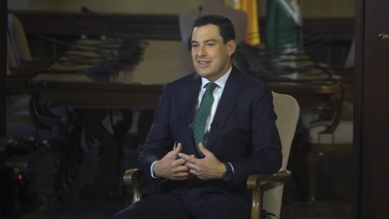 Juanma Moreno , presidente de la Junta de Andalucía