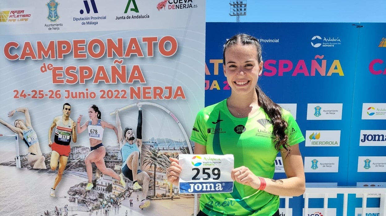 La atleta cordobesa Carmen Avilés durante el Campeonato de España