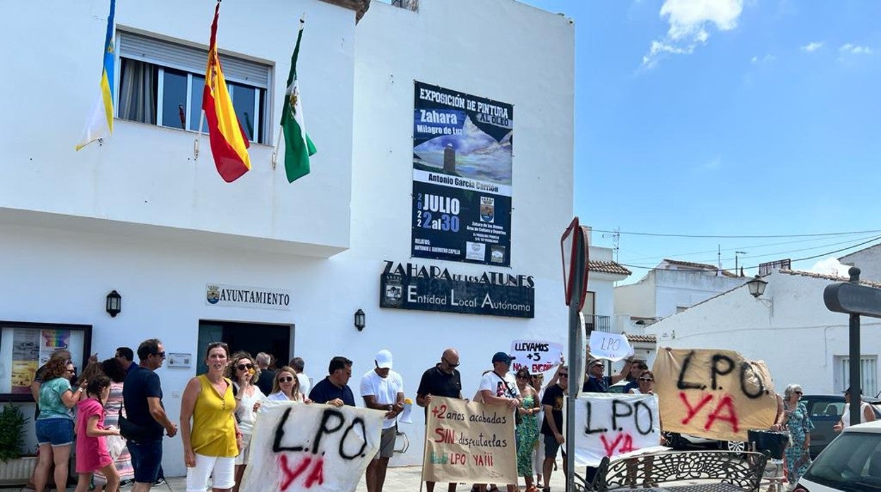 Afectados en la concentración organizada el pasado sábado en Barbate