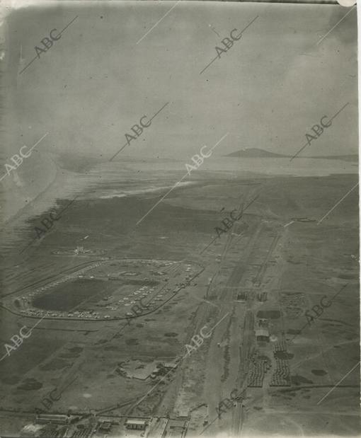 La primera fotografía aérea de la prensa, realizada por Ramón Alba en Melilla en 1909