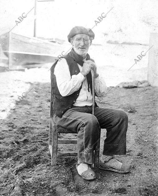 El Tío Potro, anciano pescador que se distinguió en el salvamento