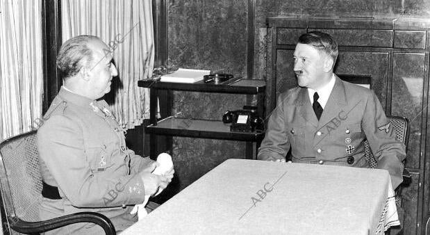 Franco y Hitler, durante la entrevista en Hendaya en octubre de 1940