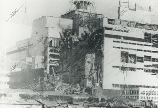 La central, tras el accidente