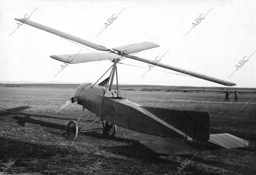Modelo de autogiro en otoño de 1922.