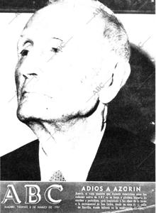 Portada del 3 de marzo de 1967, tras la muerte de Azorín