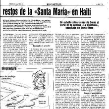 Segunda página del reportaje de los hallazgos de 1991