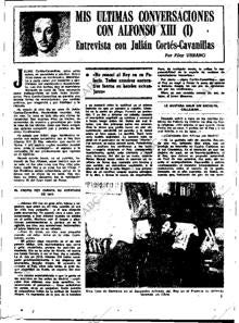 La primera de la serie de entrevistas que se públicó con Cortés-Cavanillas