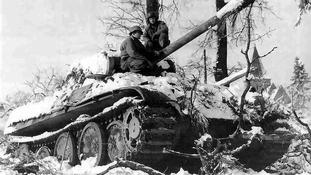 Carro de combate en las Ardenas