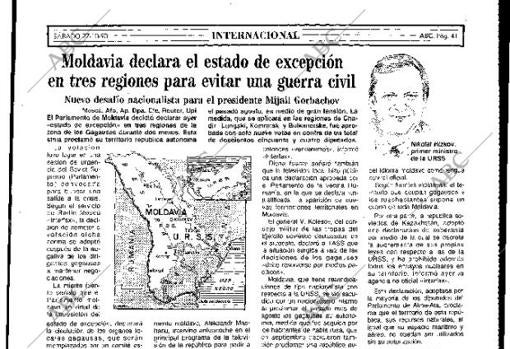El inicio de los conflictos separatistas en Modavia, en 1990, el año en que Transnistria se declaró independiente