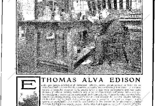 Página dedicada a Thomas Alva Edison, en el &#039;Blanco y Negro&#039;, en 1906
