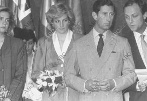 Los príncipes de Gales, durante una visita a Salamanca, en los años ochenta