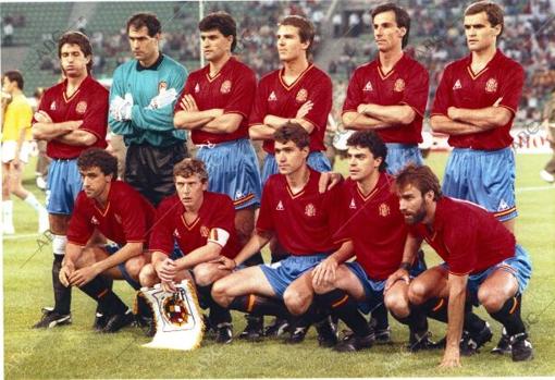 Copa Mundial de Fútbol partido de primera ronda disputado en el estadio Friuli, entre las selecciones de Corea del Sur y España en 1990