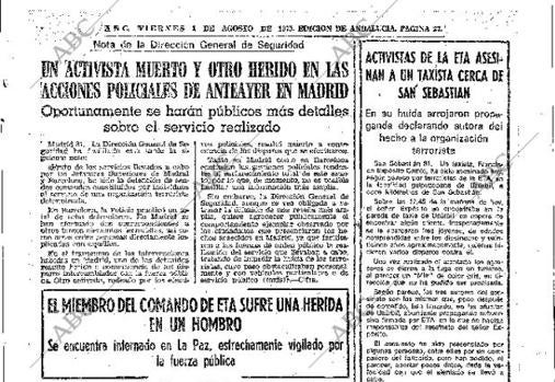 Segunda crónica sobre el enfrentamiento armado con los etarras en el centro de Madrid