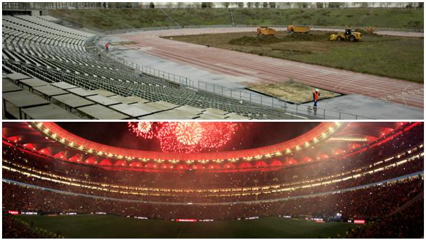 La construcción del Wanda Metropolitano, de la primera piedra al estreno