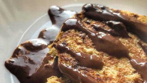 Tortitas de plátano y chocolate