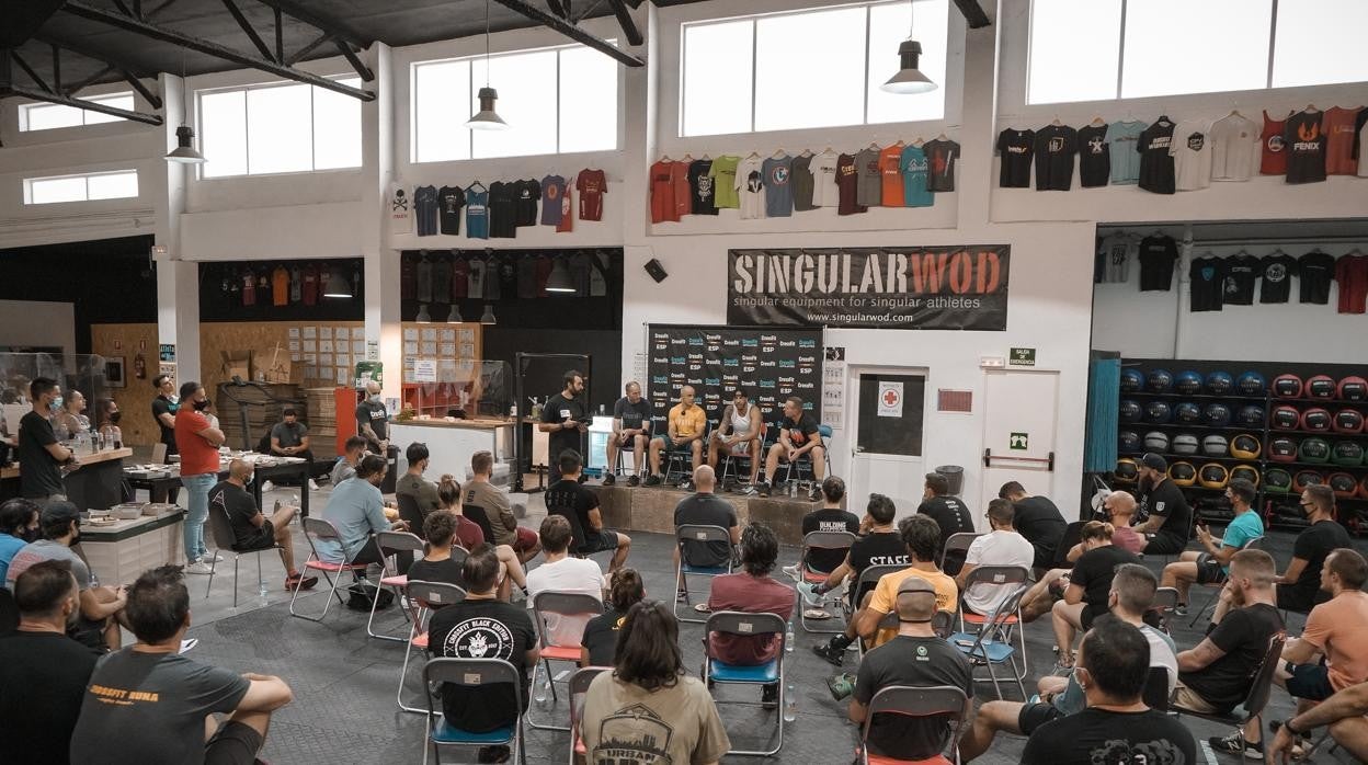 Eric Roza, CEO mundial de CrossFit, durante su evento en Madrid celebrado el CrossFit Singular Box. Foto: Hector Estévez (@trustmywod)