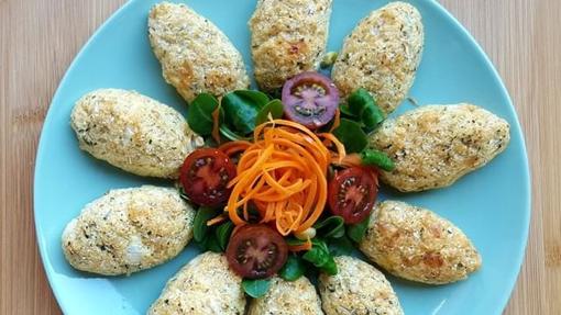 Croquetas de coliflor y queso al horno