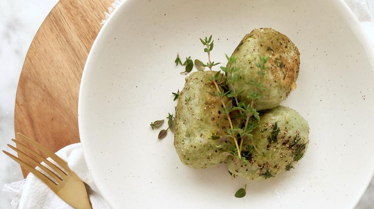 Ñoquis de brócoli y queso.