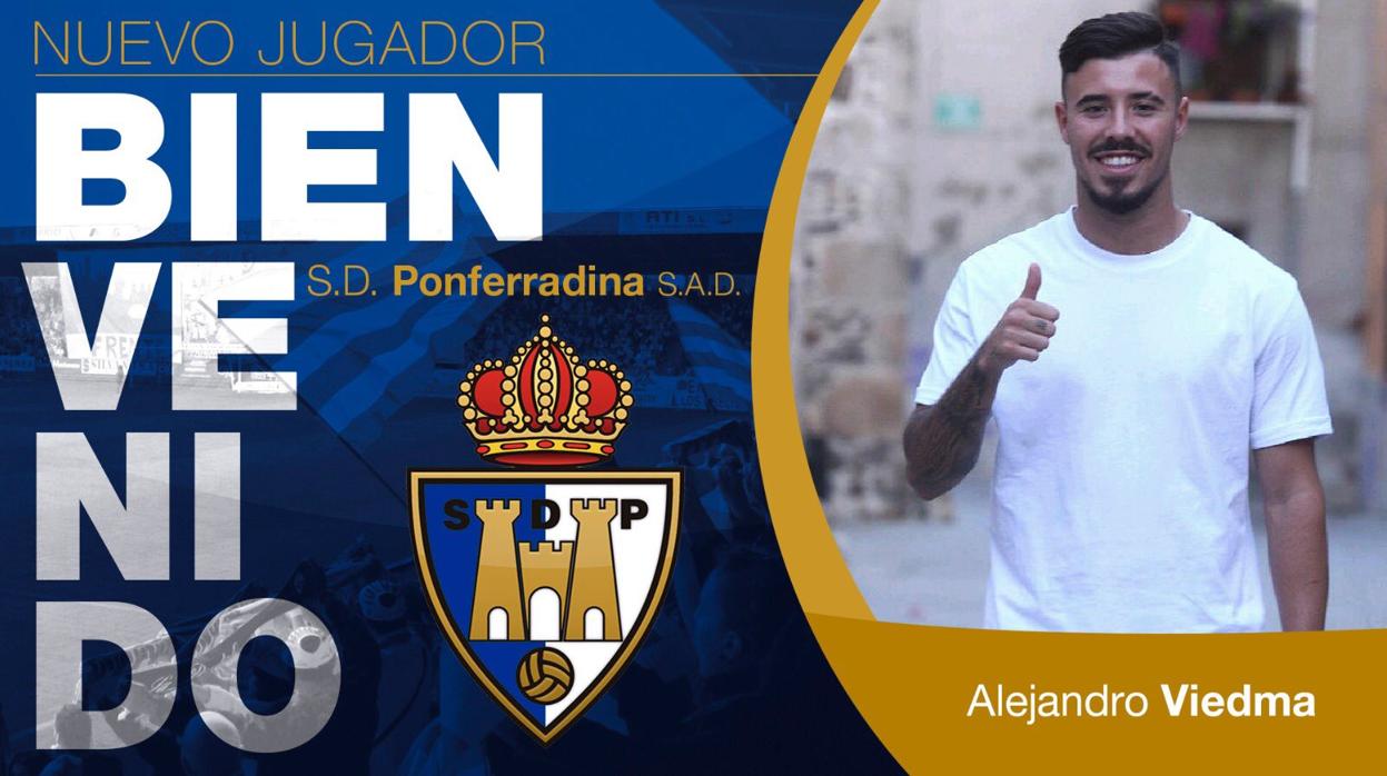 Alejandro Viedma ya es nuevo jugador de la Ponferradina.