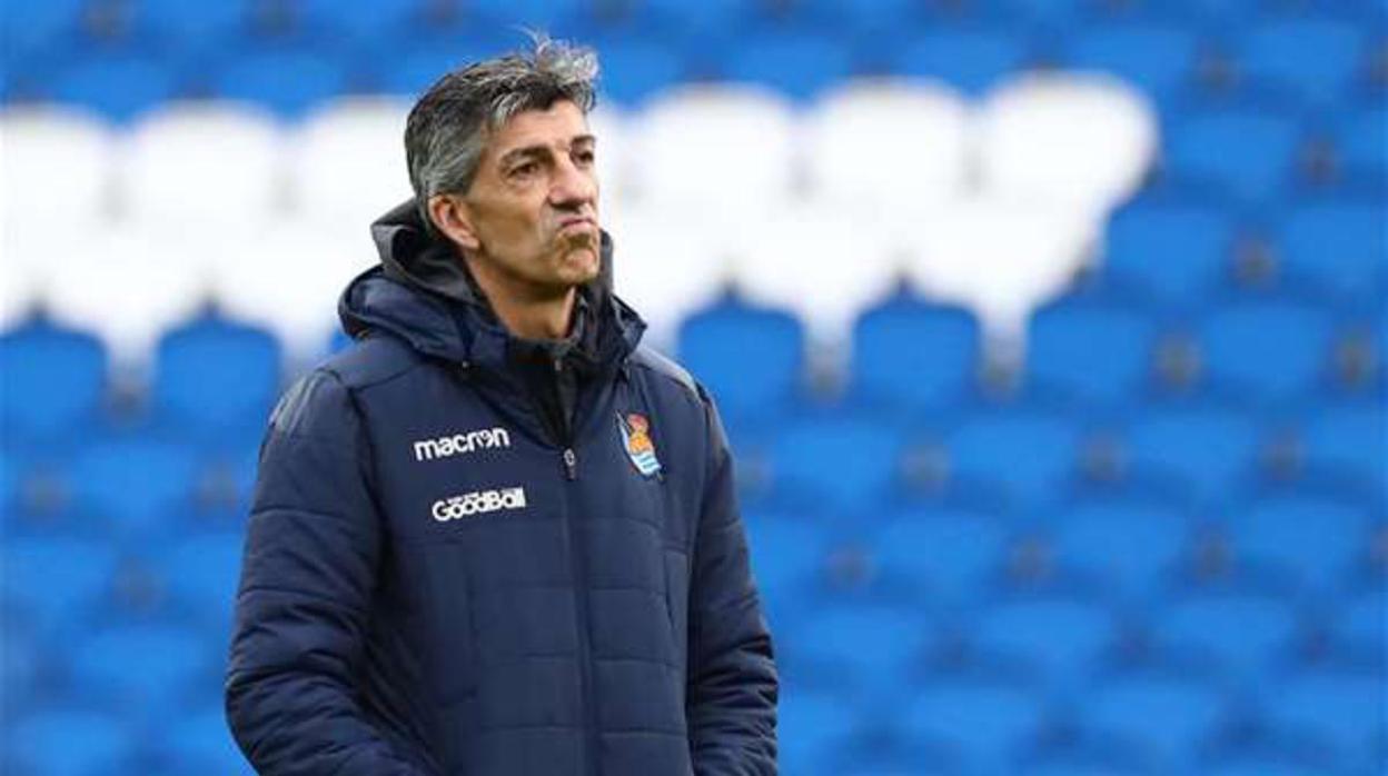 Imanol Alguacil, entrenador de la Real.