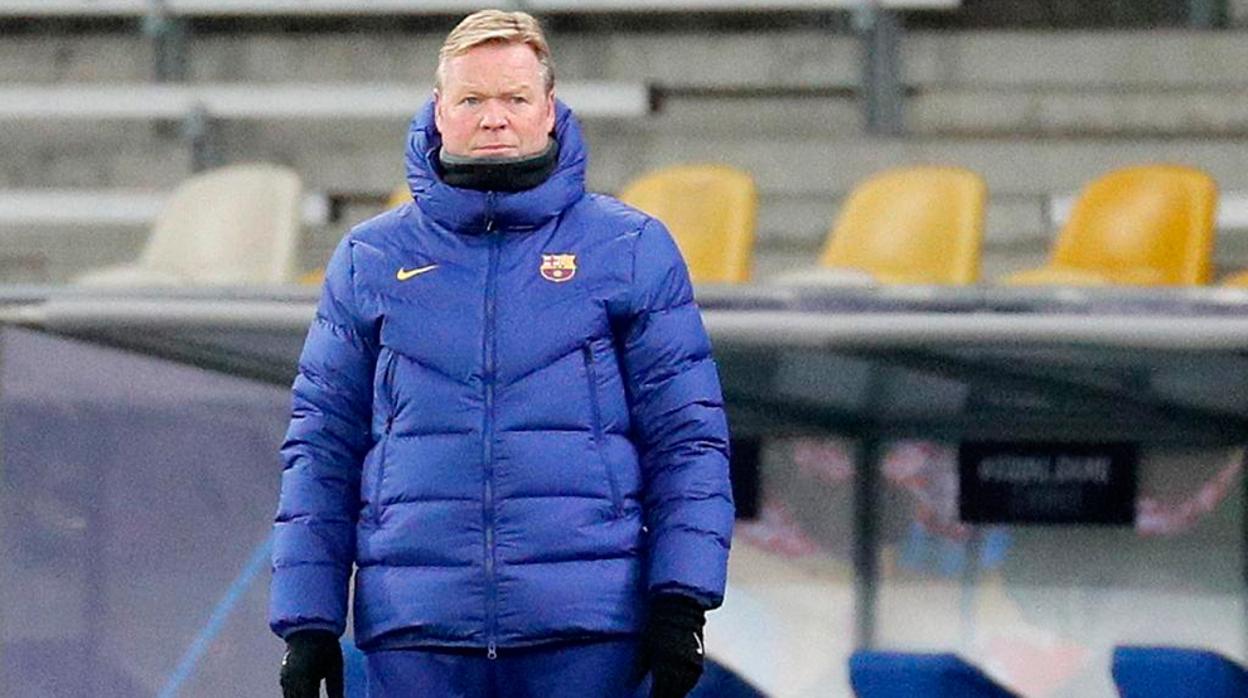 Koeman, en un entrenamiento.