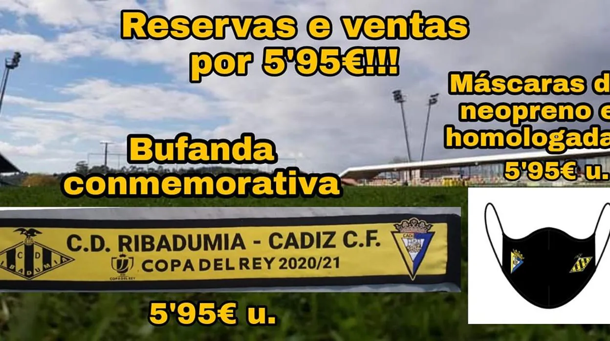 El Cádiz CF visitará al CD Ribadumia en la Copa del Rey.