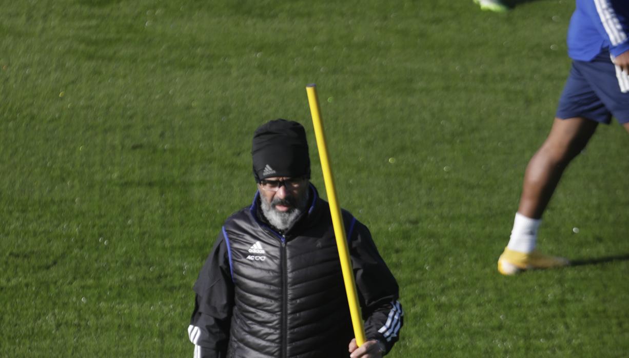 Cervera, en un entrenamiento.