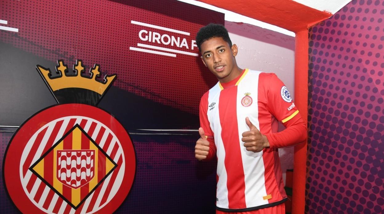 Choco Lozano en su presentación como jugador del Girona.