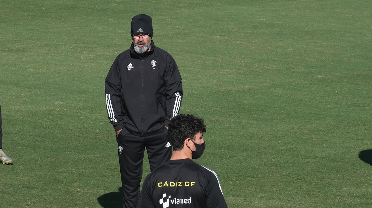 cervera, en un entrenamiento.