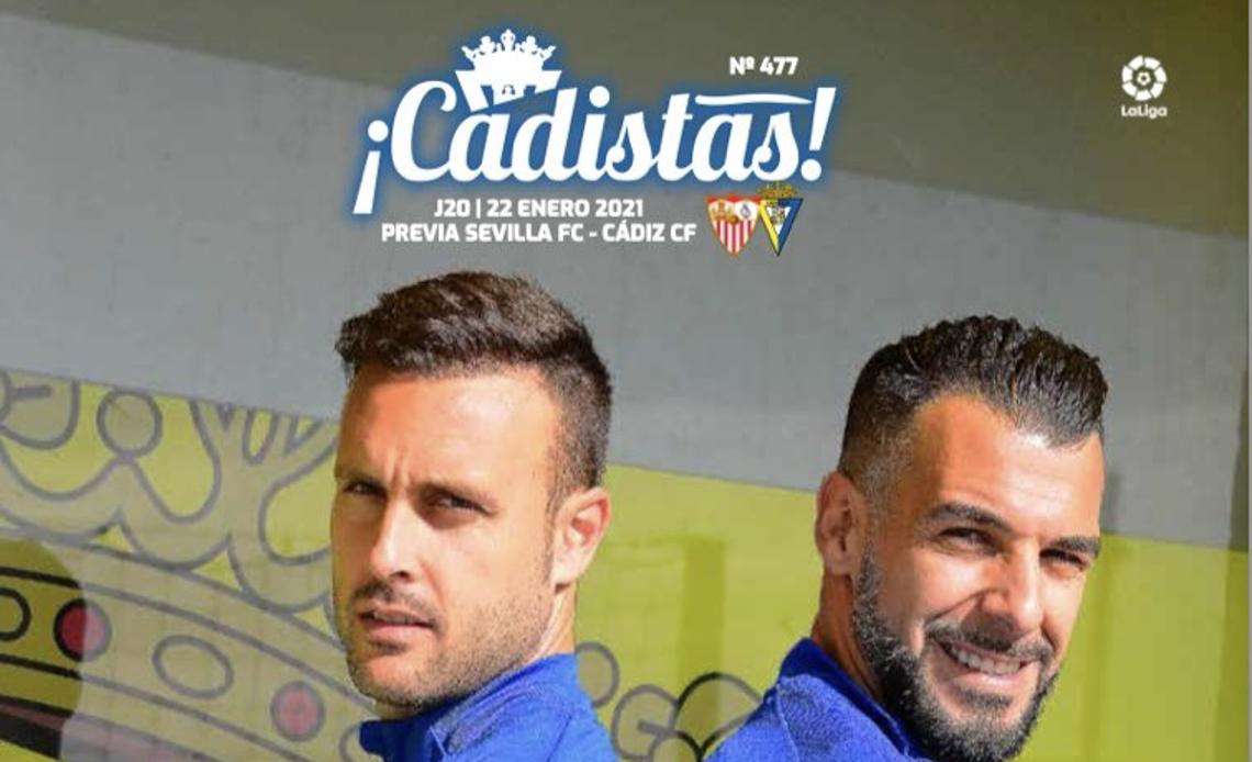 Cala y Negredo vuelven al Sánchez Pizjuán y han sido portada de la revista del Cádz CF.