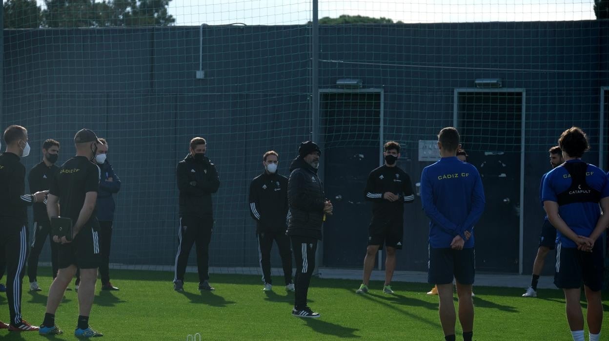 cervera, en un entrenamiento.