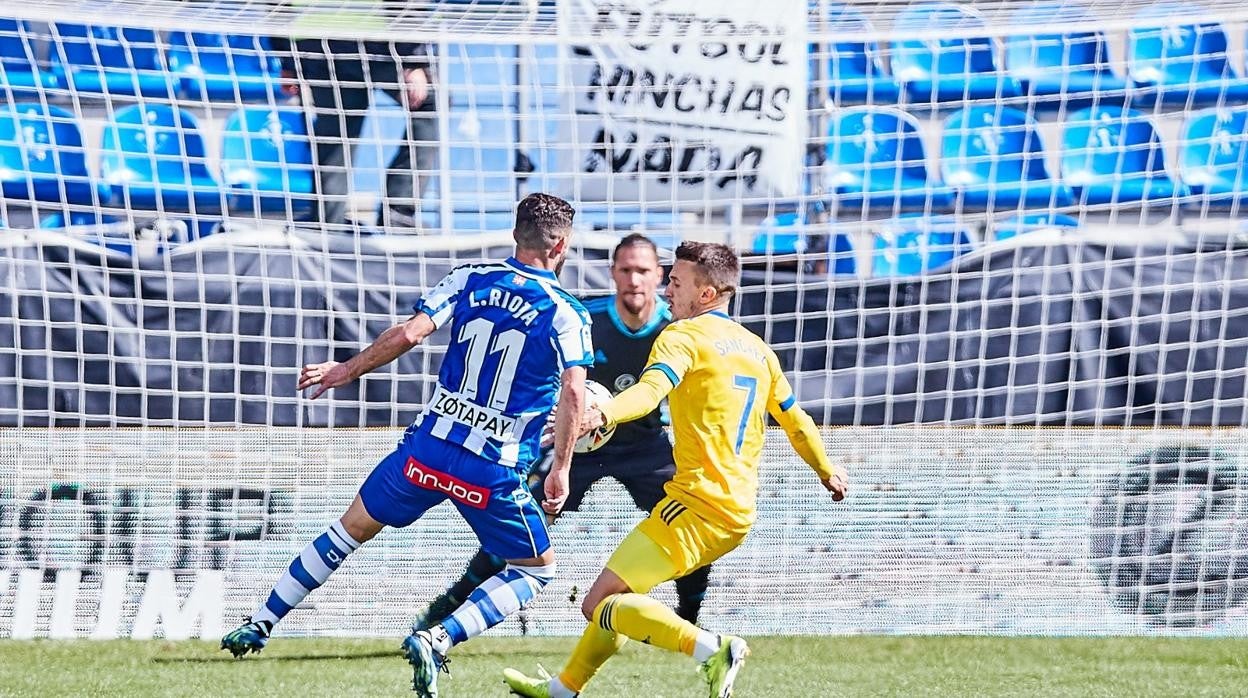 Salvi en el momento del penalti