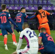 Bono celebra el gol en Pisuerga.