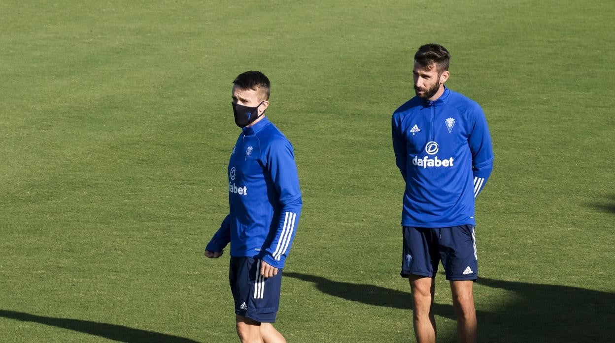 Salvi y josé mari, en un entrenamiento.