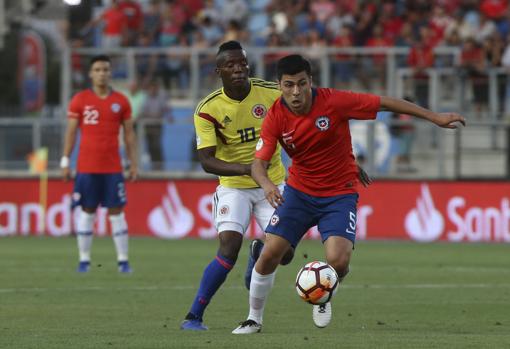 Tomás Alarcón con la selección chilena.