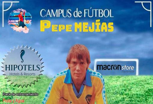 Cartel del Campus de Fútbol Pepe Mejías.