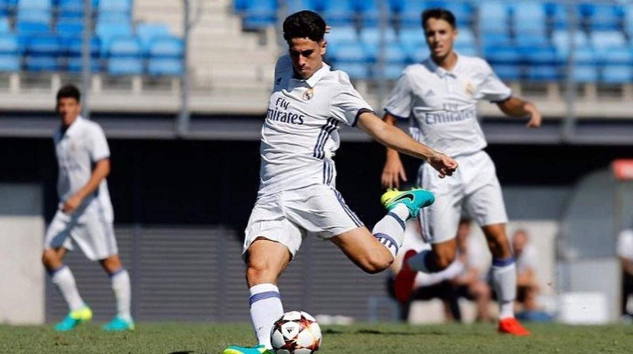 Martín Calderón durante su etapa en la cantera del Real Madrid.