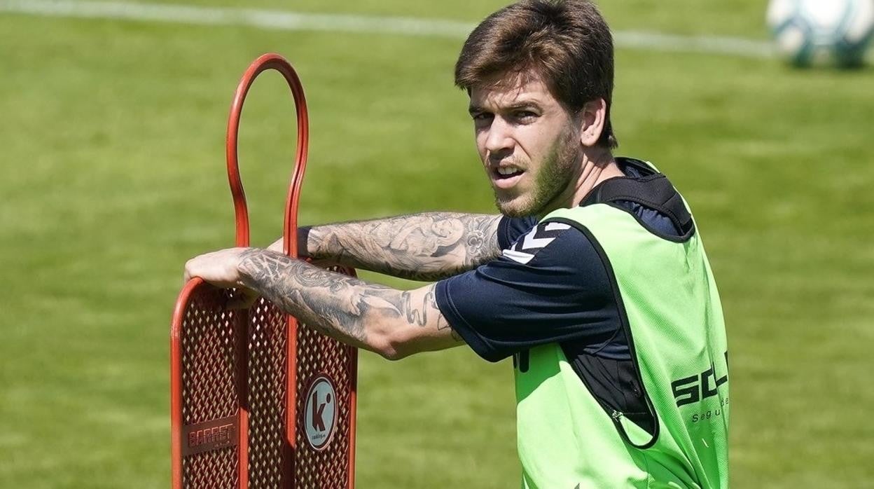 Álvaro Jiménez durante un entrenamiento.