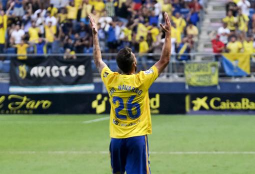 Javi Navarro debutó en Segunda con el Cádiz CF.