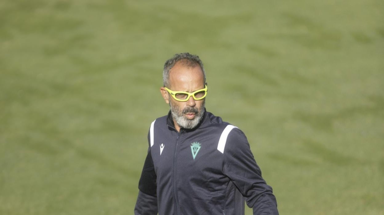 Álvaro Cervera durante un entrenamiento de esta temporada.