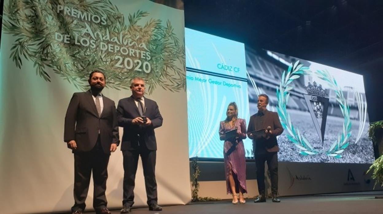 Manuel Vizcaíno en la gala celebrada en Jaén