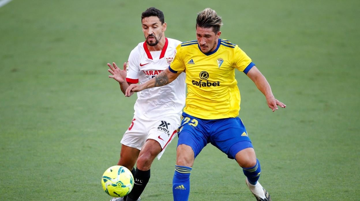 Navas y Espino en el partido de la pasada temporada