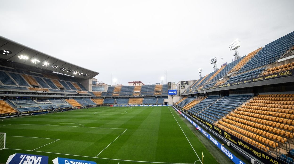 Imagen del estadio Carranza vacío durante las restricciones en la pasada temporada.