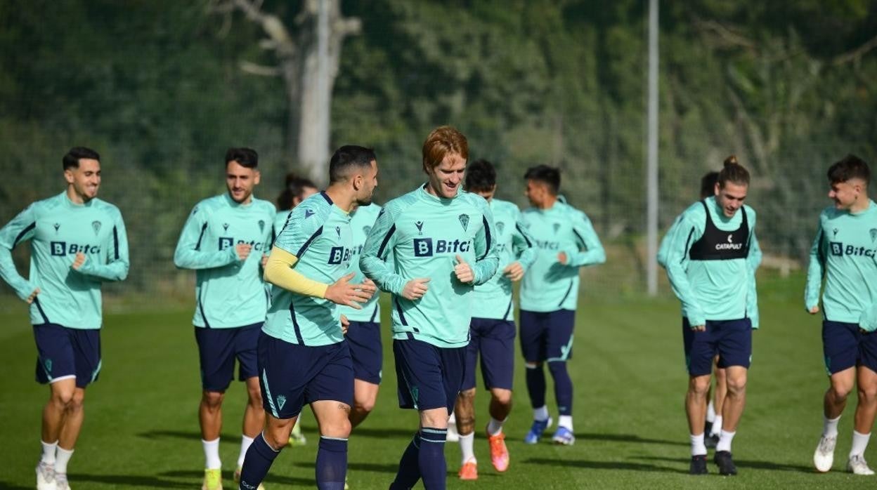 Negredo y Álex, en un entrenamiento.